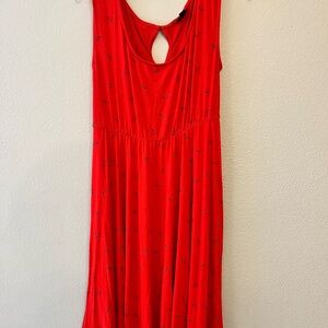 Torrid Red Dress with Heart Sunglasses Print - Size 00 - Perfect for Summer